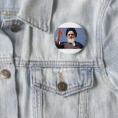 Rond 5 Cm Ayatollah Khomeini Badge (En situation)