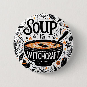 Rond 5 Cm Badge à soupe magique - Sorcière de cuisine