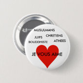 Rond 5 Cm badge ANTI-RACISME (Devant & derrière)