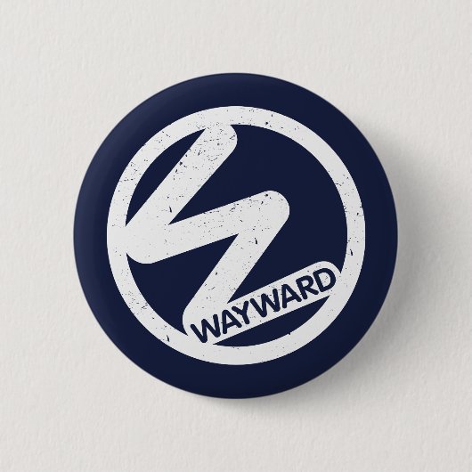 Rond 5 Cm Badge avec logo blanc Wayward (Devant)