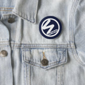 Rond 5 Cm Badge avec logo blanc Wayward (En situation)