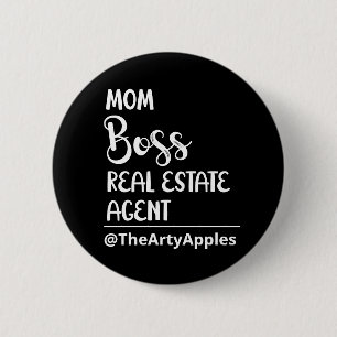 Rond 5 Cm Badge Bouton Agent Immobilier Maman – Sur mesure
