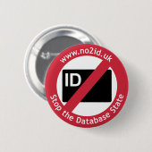 Rond 5 Cm Badge bouton NO2ID (CLASSIQUE) (Devant & derrière)
