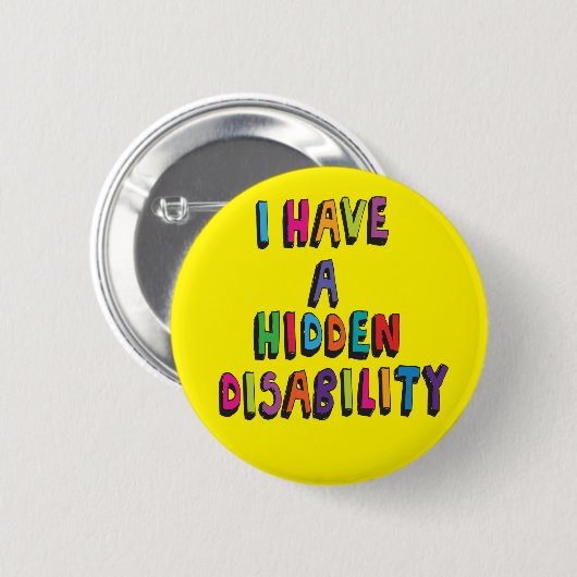 Rond 5 Cm Badge cachée pour handicap (Devant & derrière)