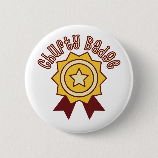 Rond 5 Cm Badge Chufty - humour du nord drôle Manchester (Devant)