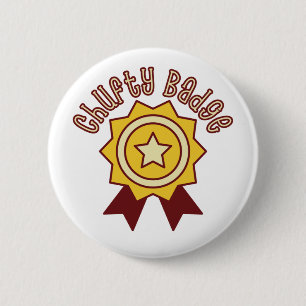 Rond 5 Cm Badge Chufty - humour du nord drôle Manchester