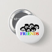 Rond 5 Cm Badge d'amitié ''Friends' (Devant & derrière)
