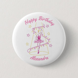 Rond 5 Cm Badge d'anniversaire Ballet & Fanions
