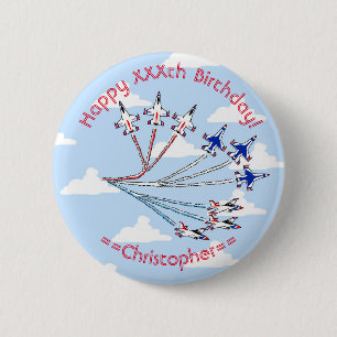 Rond 5 Cm Badge d'anniversaire personnalisable Thunderbirds