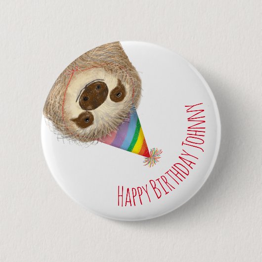 Rond 5 Cm badge d'anniversaire personnalisé et heureux Stanl (Devant)