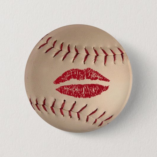 Rond 5 Cm badge de baiser de baseball (Devant)