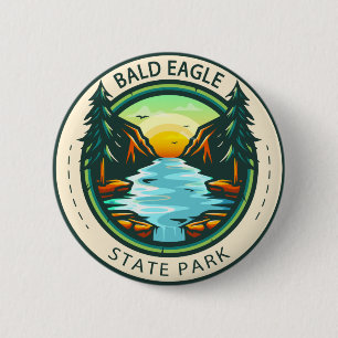 Rond 5 Cm Badge de Bald Eagle State Park Pennsylvania