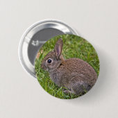Rond 5 Cm Badge de bébé lapin (Devant & derrière)