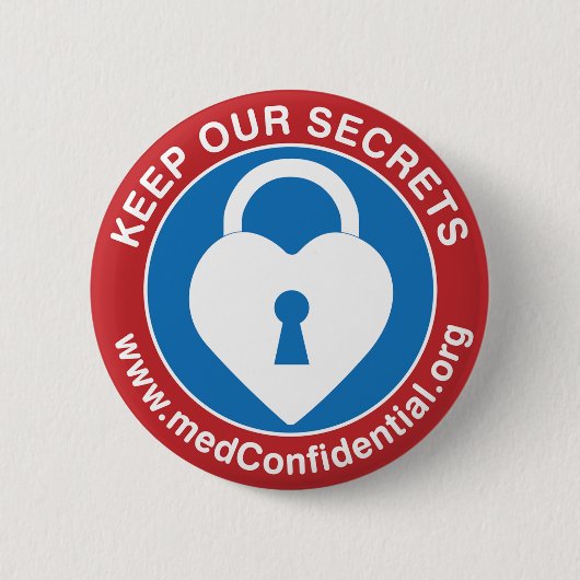 Rond 5 Cm badge de bouton medConfidential (médium) (Devant)