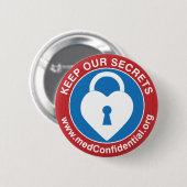Rond 5 Cm badge de bouton medConfidential (médium) (Devant & derrière)