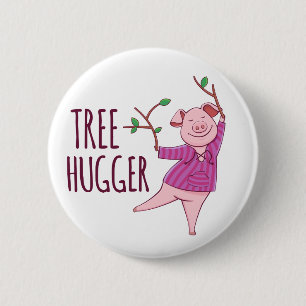 Rond 5 Cm Badge De Cochon Hippy Hugger