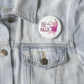 Rond 5 Cm Badge De Cochon Hippy Hugger (En situation)