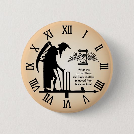 Rond 5 Cm Badge de cricket (Devant)