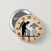 Rond 5 Cm Badge de cricket (Devant & derrière)