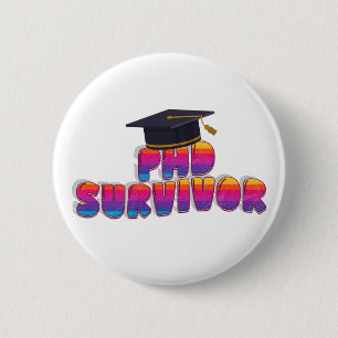 Rond 5 Cm Badge de fin d'études de doctorat drôle – Concepti