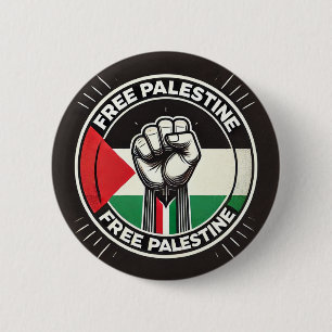 Rond 5 Cm Badge de la carte de solidarité de la Palestine li
