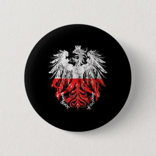 Rond 5 Cm Badge de l'aigle de Pologne aux racines du patrimo