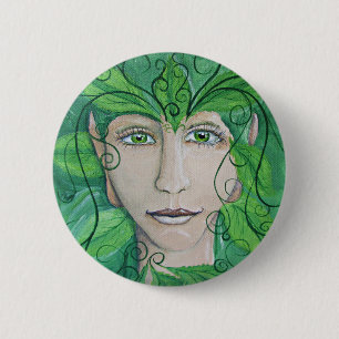 Rond 5 Cm Badge de l'Lapel Nymphe de Wood