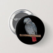 Rond 5 Cm Badge de perroquet Pesky (Devant & derrière)