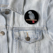 Rond 5 Cm Badge de perroquet Pesky (En situation)