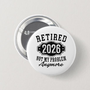 Rond 5 Cm Badge de Réalisation du Jalon de Retraite Vintage