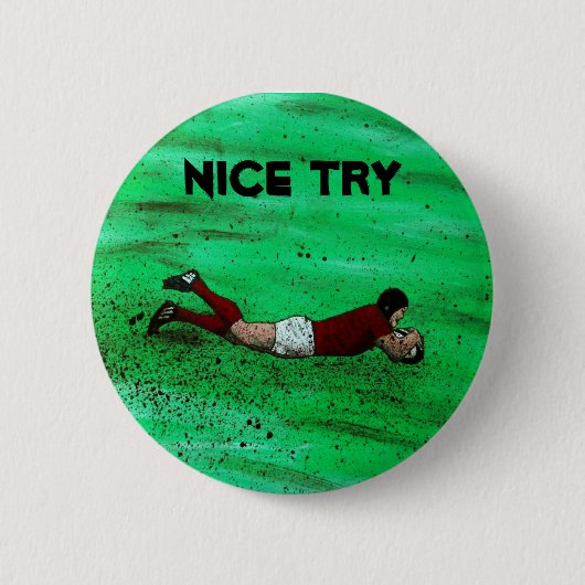 Rond 5 Cm Badge de rugby (Devant)