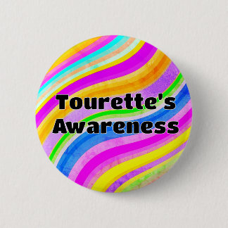 Rond 5 Cm Badge de sensibilisation à la maladie de Tourette