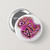 Rond 5 Cm Badge de Valentine (Devant & derrière)