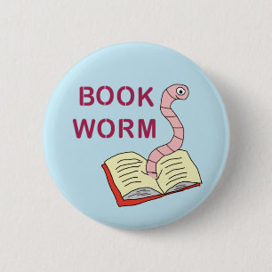 Rond 5 Cm Badge de ver de livre pour les amateurs de livre