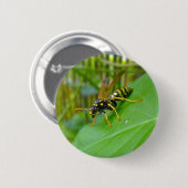 Rond 5 Cm Badge de veste jaune (Devant & derrière)
