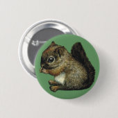 Rond 5 Cm badge d'écureuil (Devant & derrière)