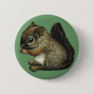 Rond 5 Cm badge d'écureuil