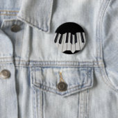 Rond 5 Cm Badge des clés de piano déformées (En situation)