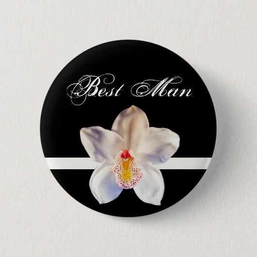Rond 5 Cm Badge d'identification du meilleur Mariage (Devant)