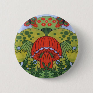 Rond 5 Cm Badge d'impression du champignon hippie vintage Re