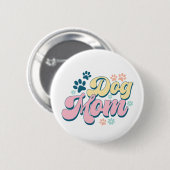 Rond 5 Cm Badge 'Dog Mom' (Devant & derrière)
