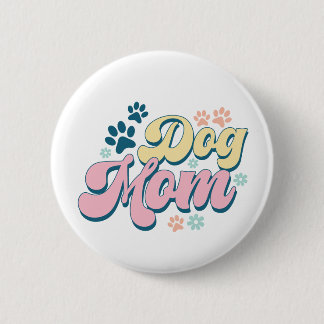 Rond 5 Cm Badge 'Dog Mom'