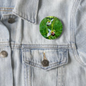 Rond 5 Cm Badge d'orchidée d'abeille (En situation)