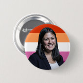Rond 5 Cm Badge Drapeau Lisa Nandy Lesbian (Devant & derrière)
