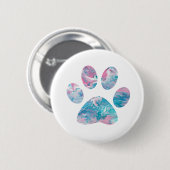 Rond 5 Cm Badge Dreamy Pawprint (Devant & derrière)