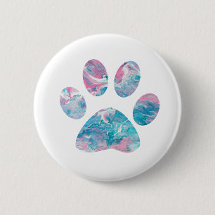 Rond 5 Cm Badge Dreamy Pawprint