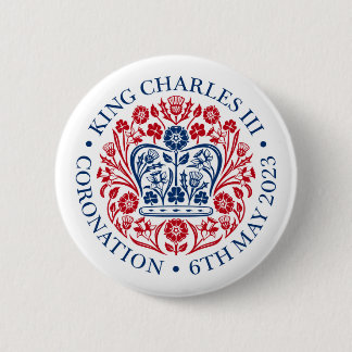 Rond 5 Cm Badge du logo de l'emblème du couronnement King Ch