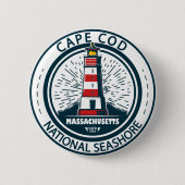 Rond 5 Cm Badge du Massachusetts de Cape Cod National Seasho (Devant)