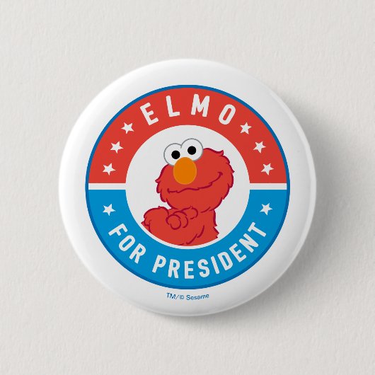 Rond 5 Cm Badge Elmo président (Devant)
