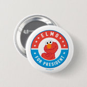 Rond 5 Cm Badge Elmo président (Devant & derrière)